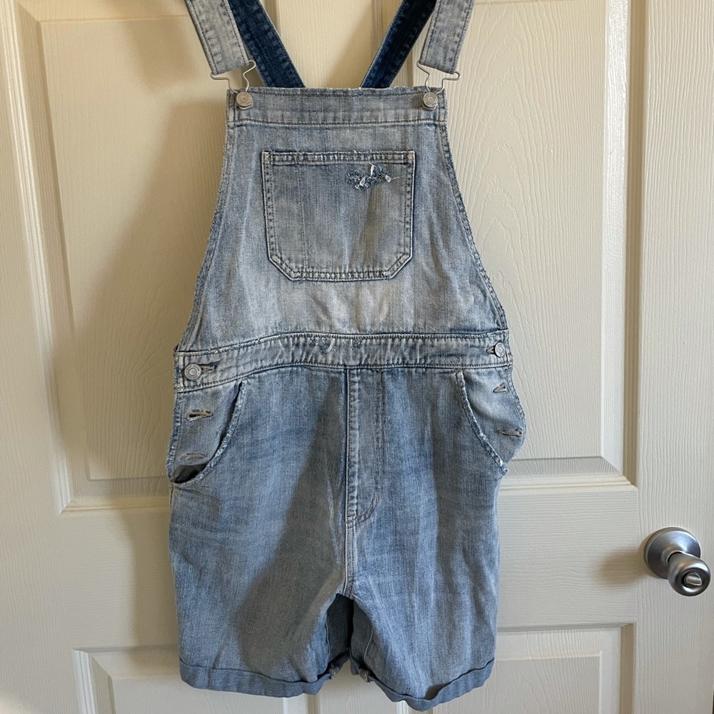 gap denim shorts overalls